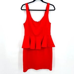 BB Dakota Red Peplum Mini Dress